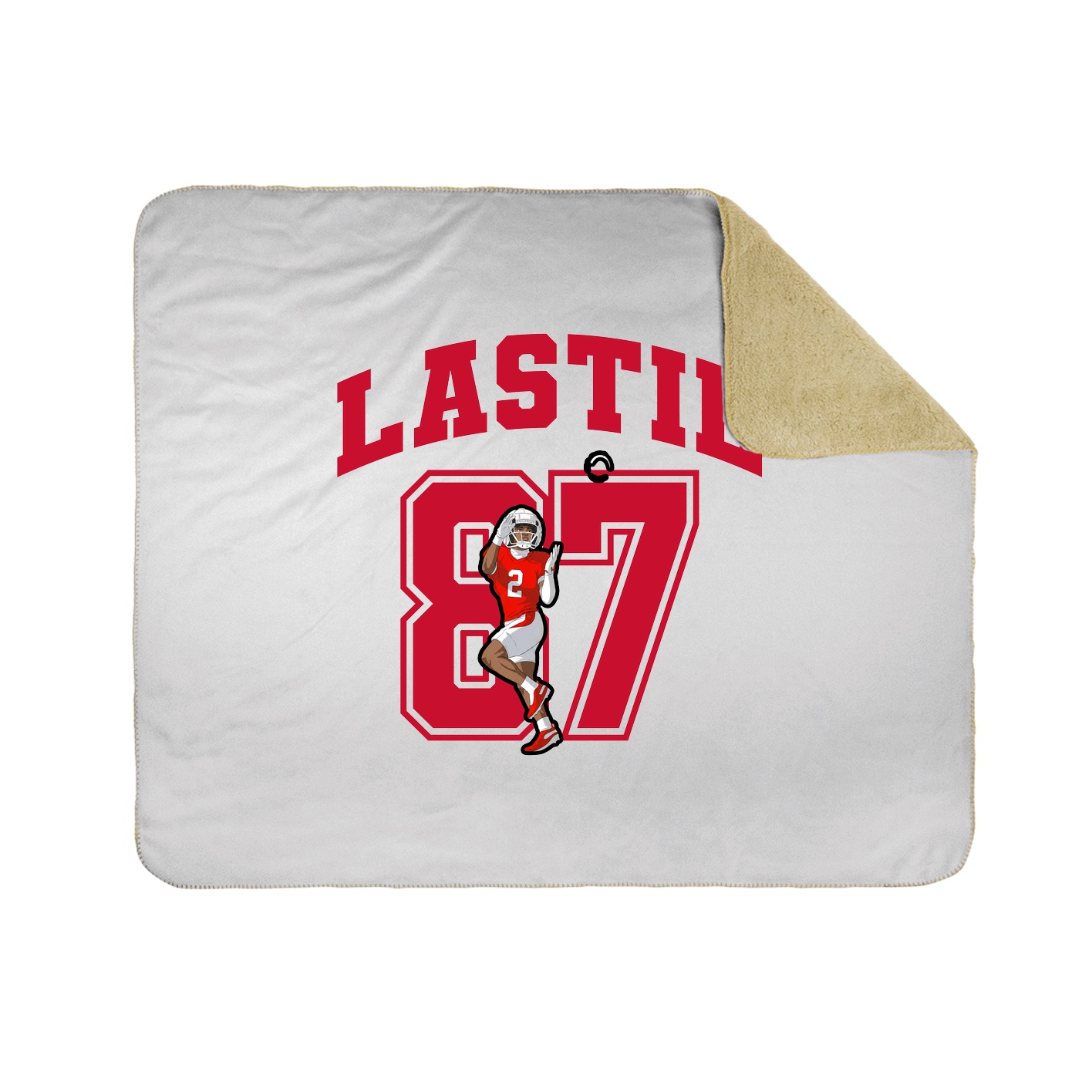 Throw Blanket — Number in White