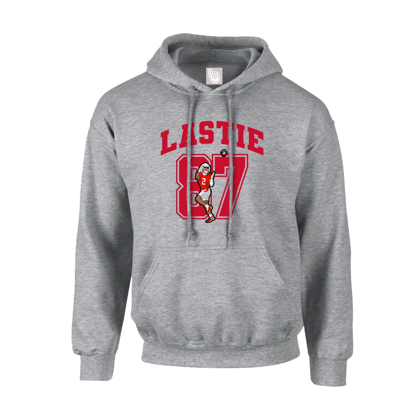 Hoodie — Number in Grey