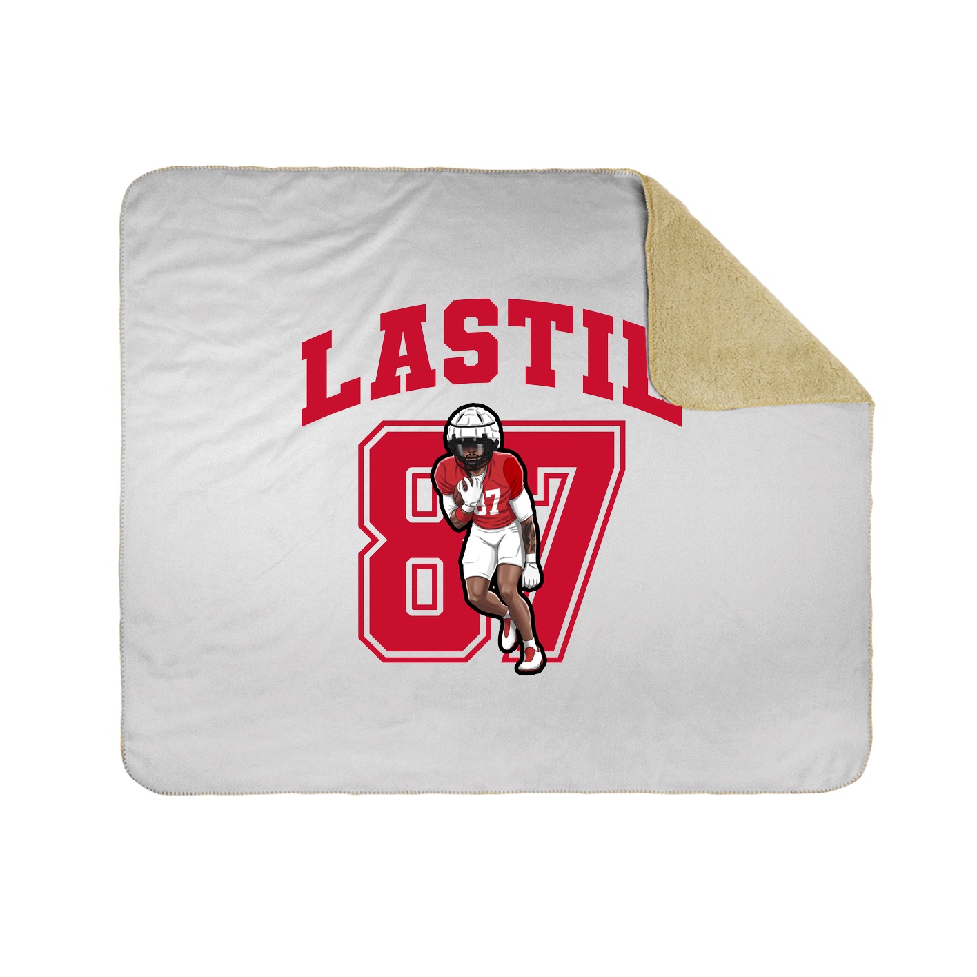 Throw Blanket — Number in White