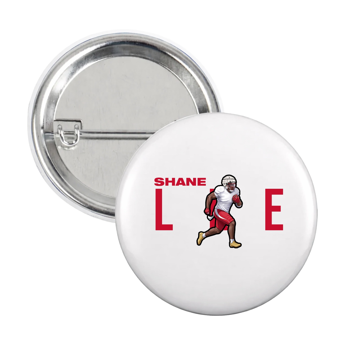 Game Day Button — Player Name in White