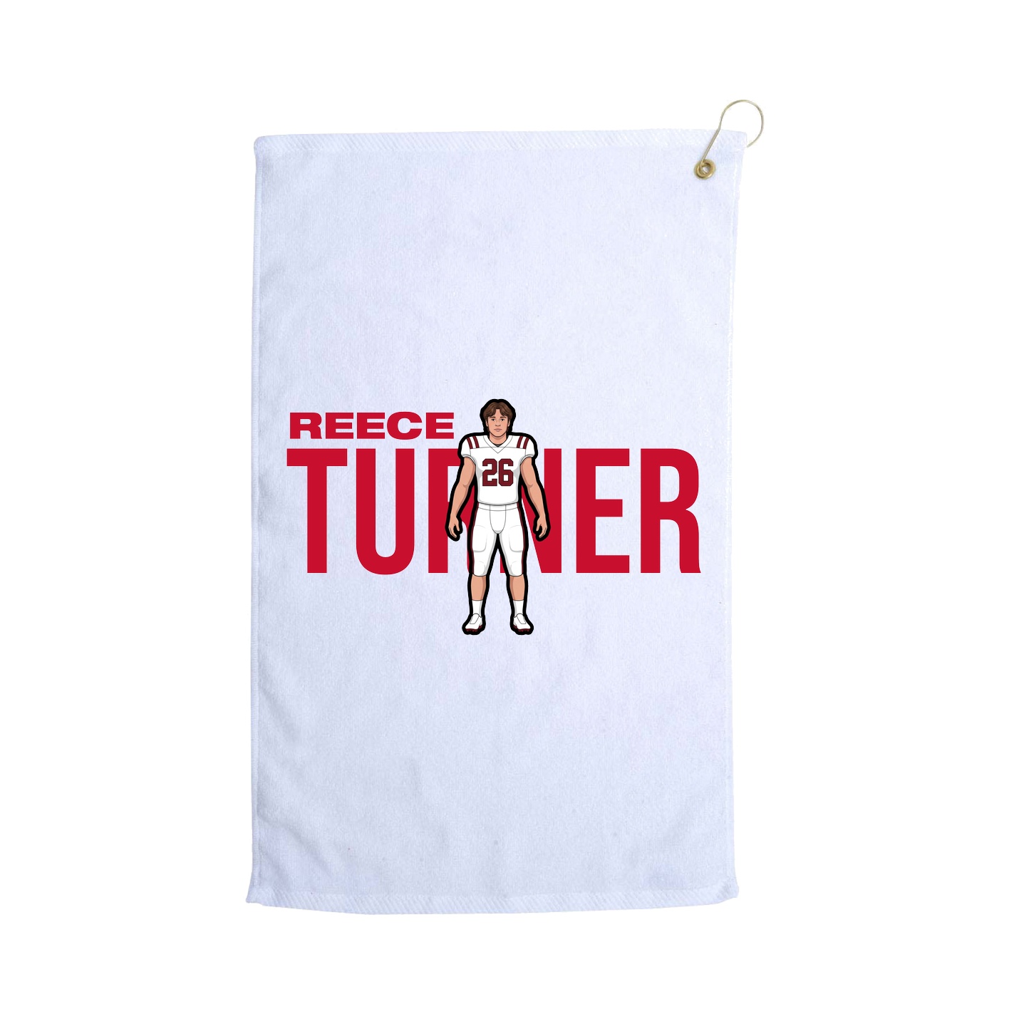 Golf Towel — Player Name in White