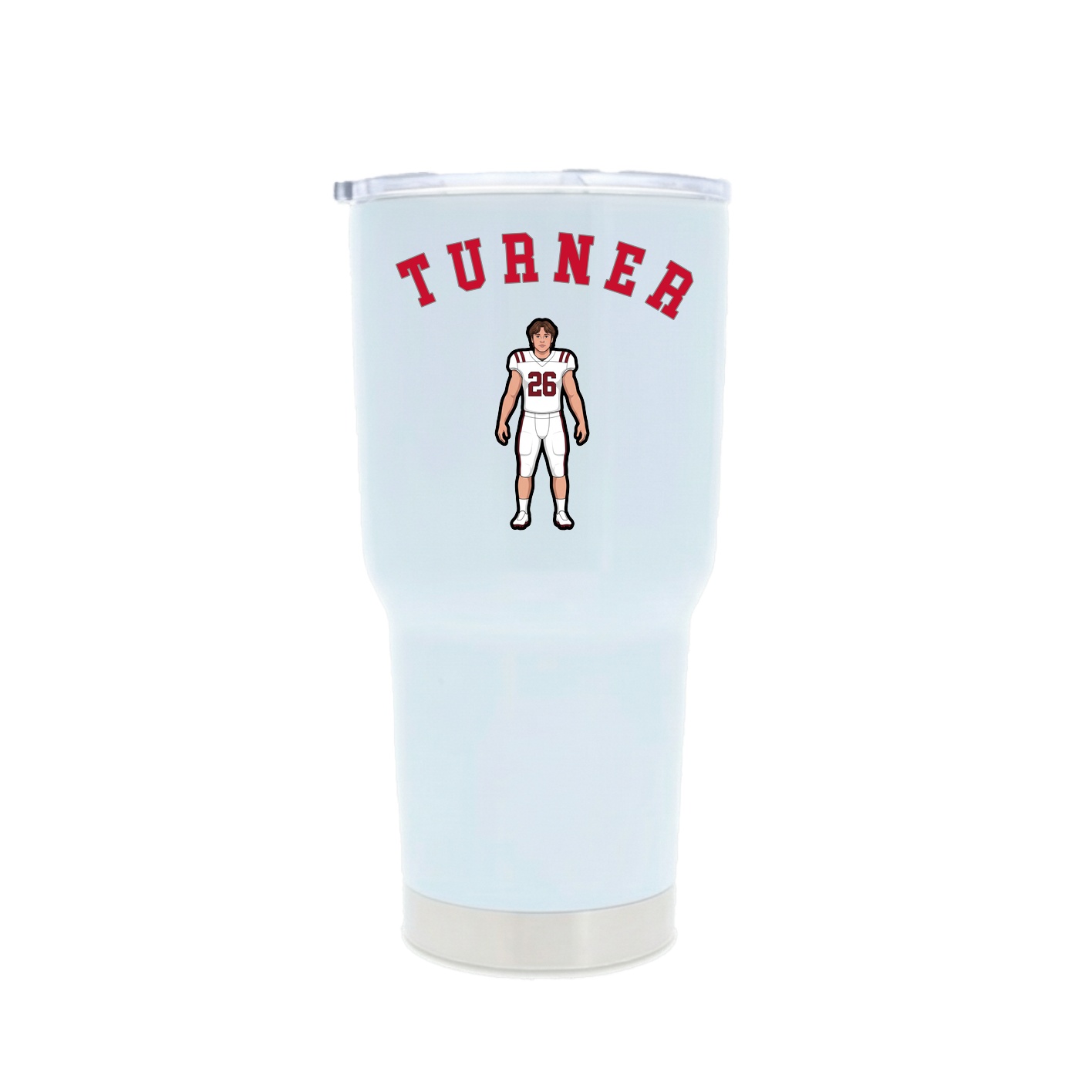 30oz Stainless Steel Tumbler — Shirsey Arch in White