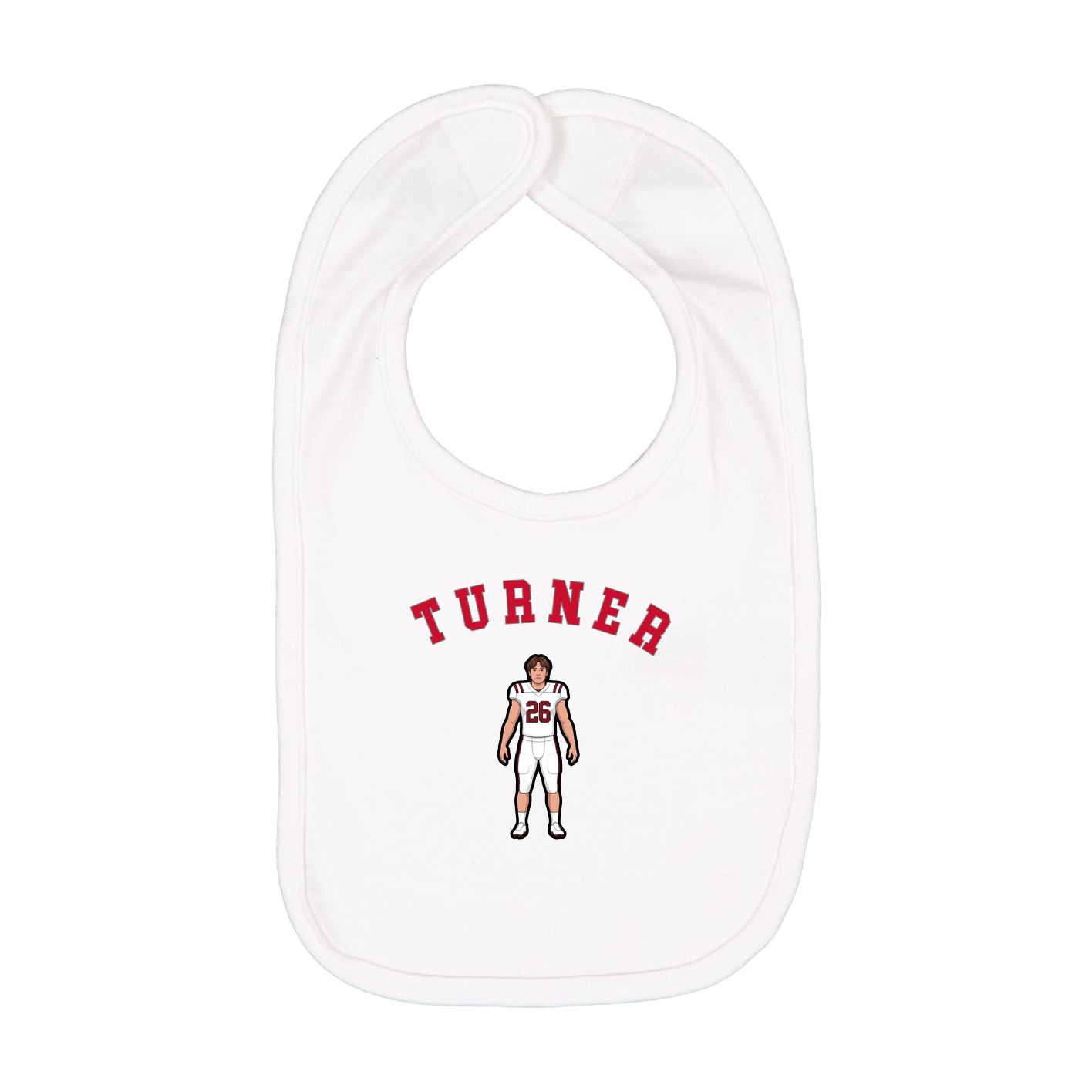 Infant Bib — Shirsey Arch in White