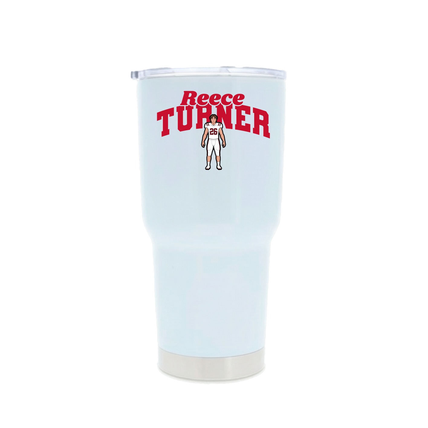 30oz Stainless Steel Tumbler — Signature Arch in White
