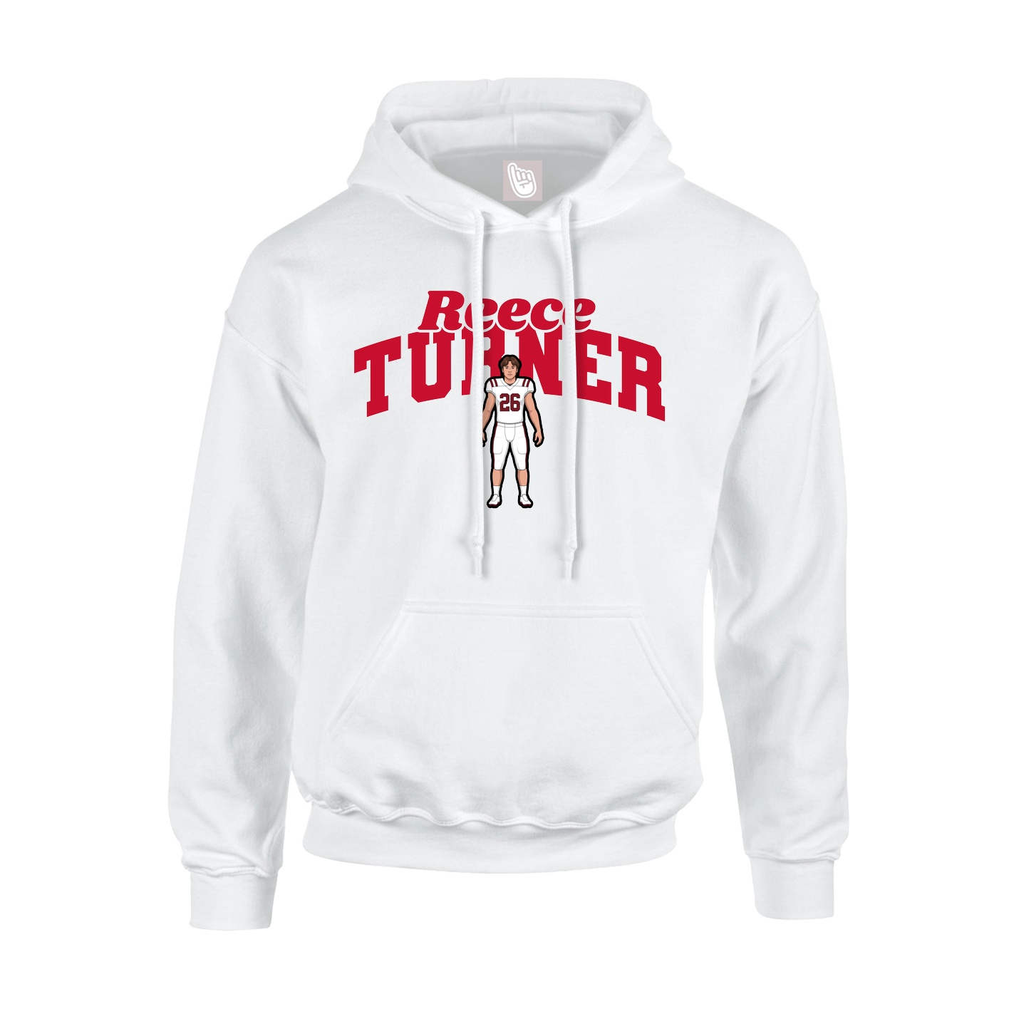 Youth Hoodie — Signature Arch in White