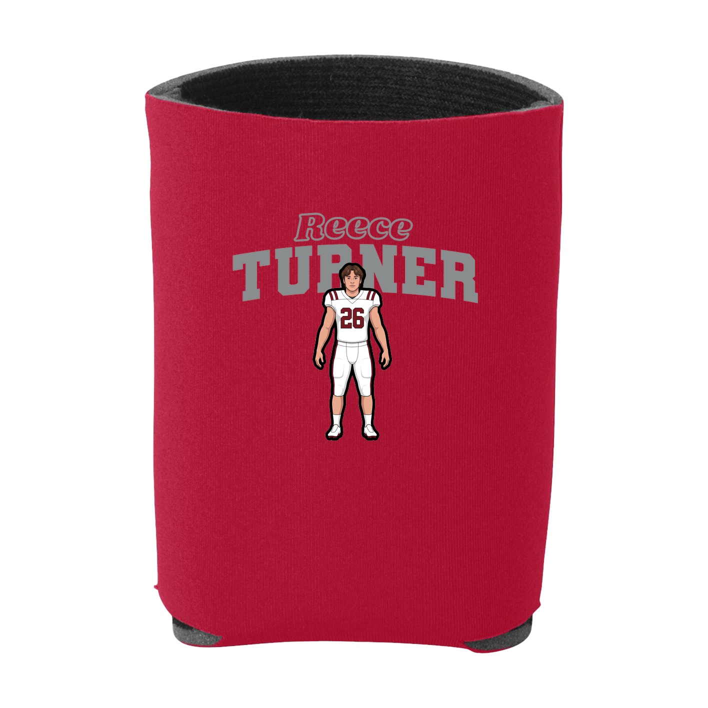 Can Holder — Name Arch in Red