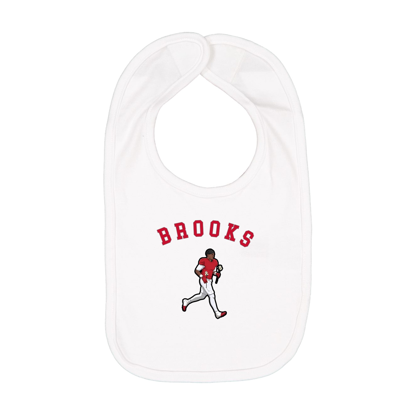 Infant Bib — Shirsey Arch in White
