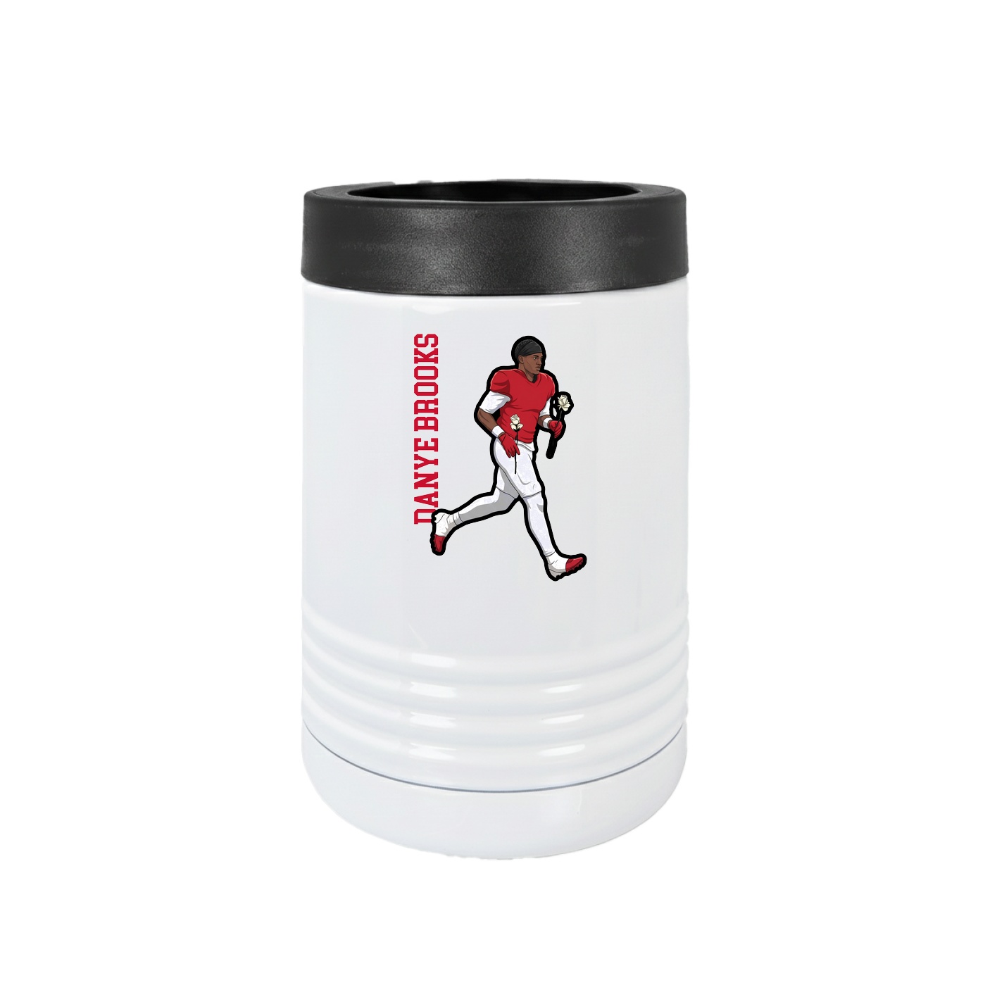 Beverage Holder — Name Vertical in White