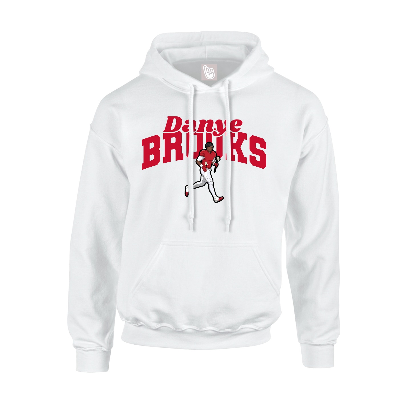 Youth Hoodie — Signature Arch in White