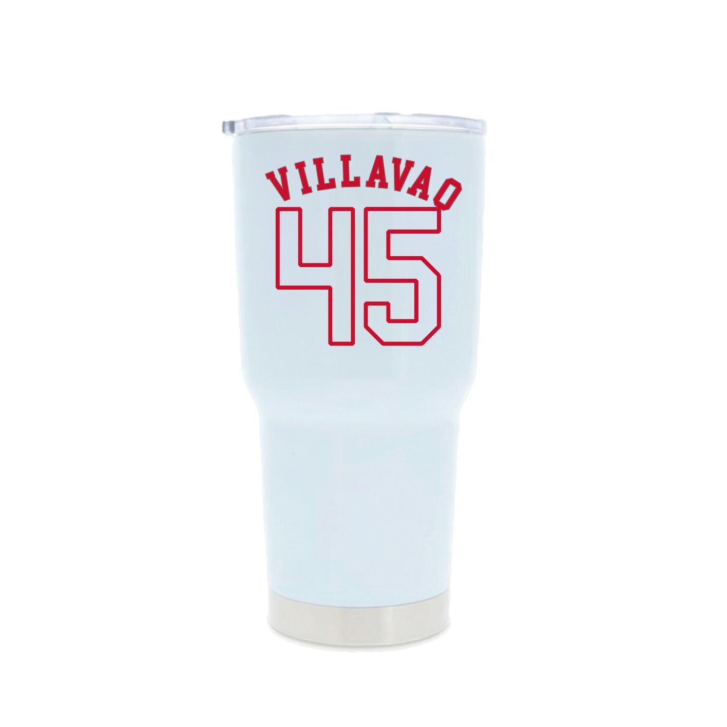 30oz Stainless Steel Tumbler — Shirsey Arch in White