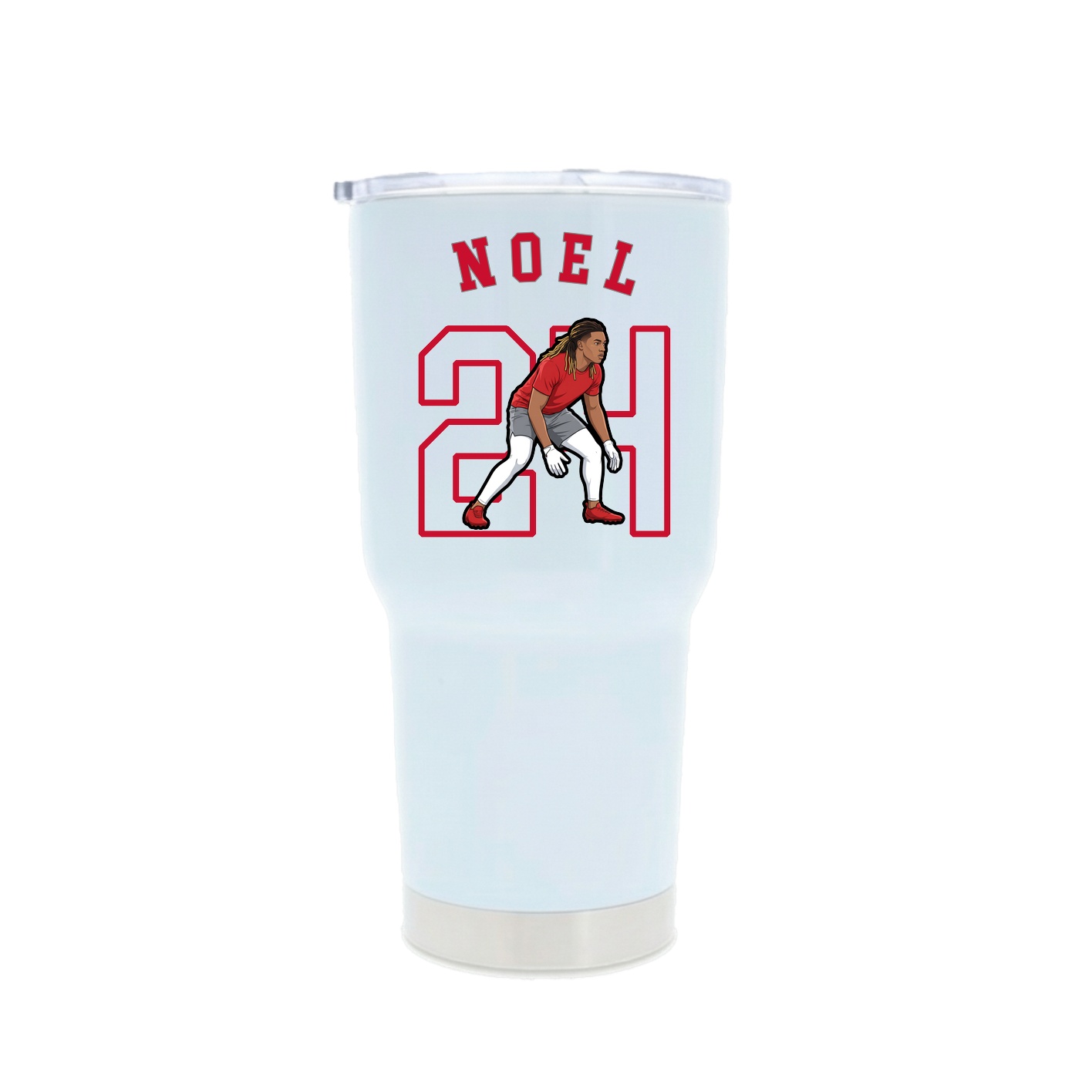 30oz Stainless Steel Tumbler — Shirsey Arch in White