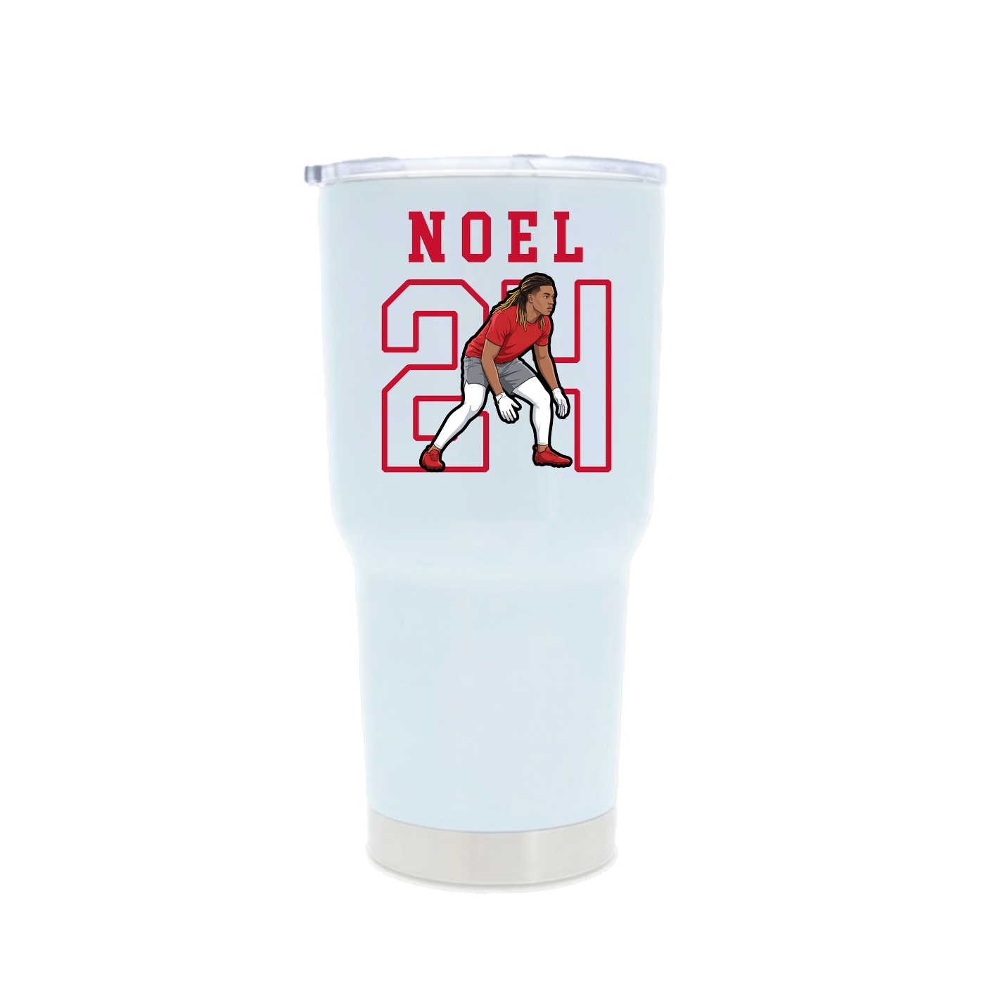 30oz Stainless Steel Tumbler — Shirsey in White