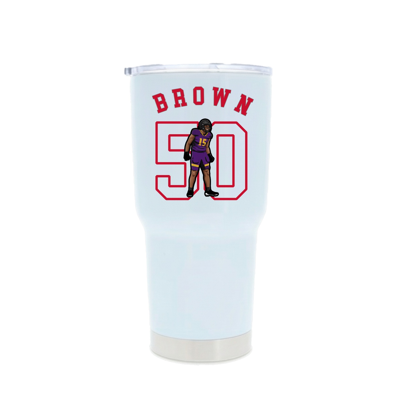 30oz Stainless Steel Tumbler — Shirsey Arch in White