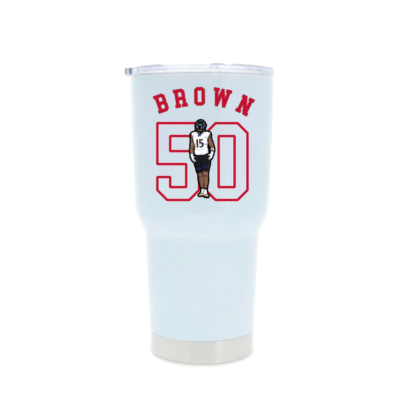 30oz Stainless Steel Tumbler — Shirsey Arch in White