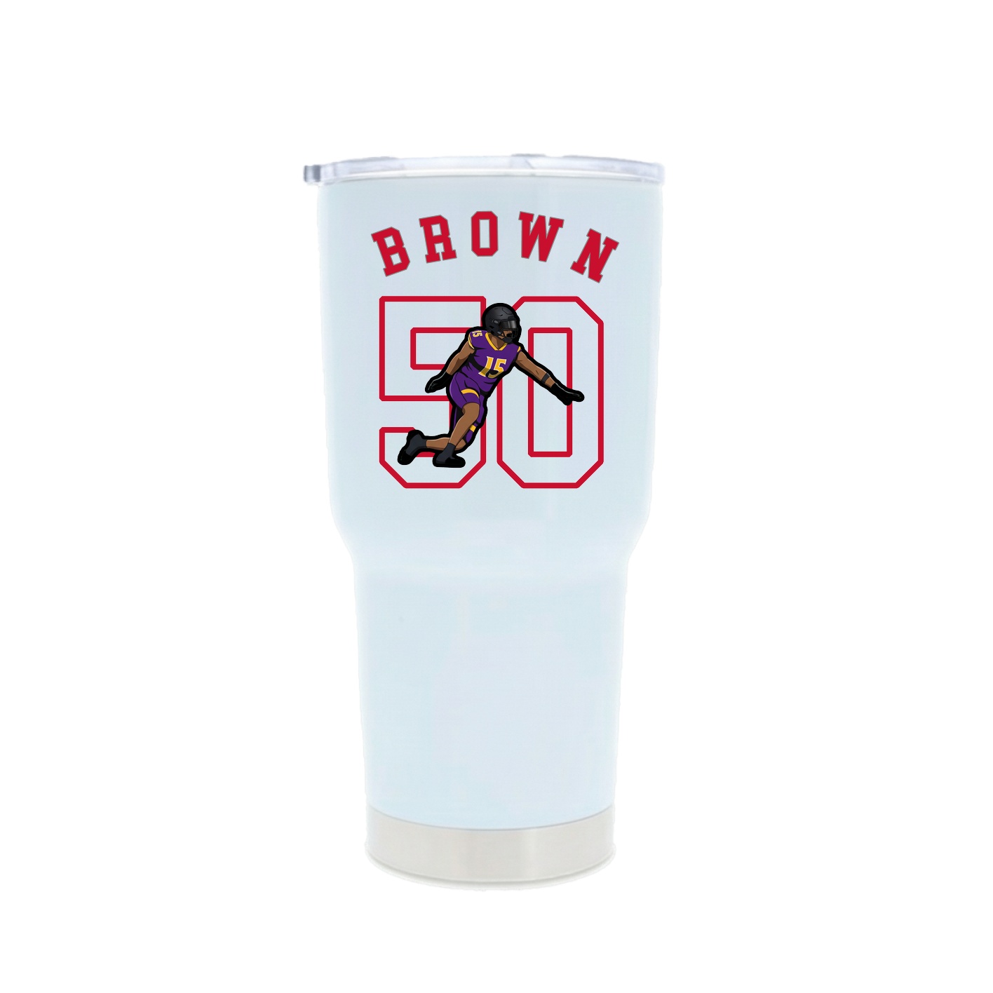 30oz Stainless Steel Tumbler — Shirsey Arch in White