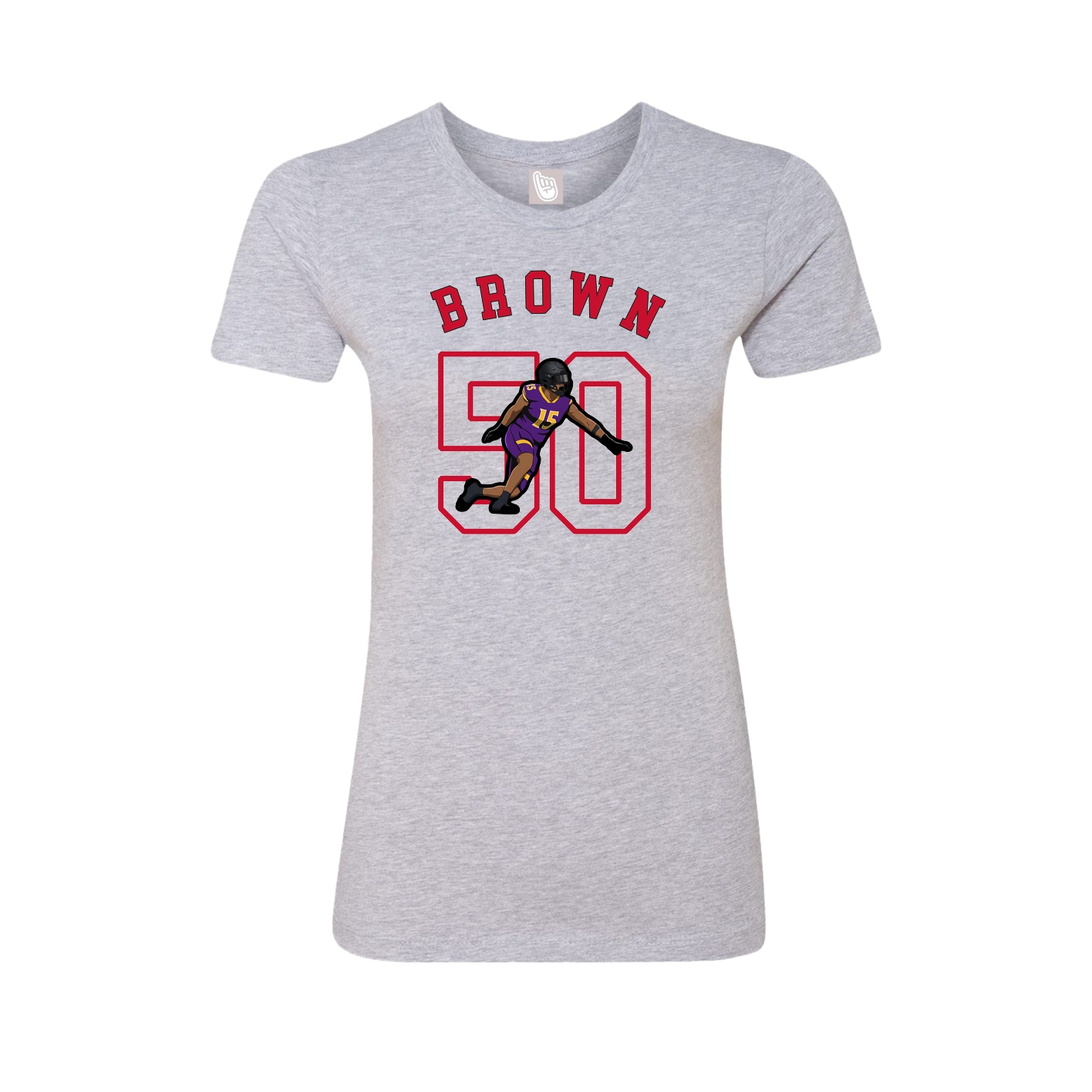 Fitted Women's Tee — Shirsey Arch in Grey