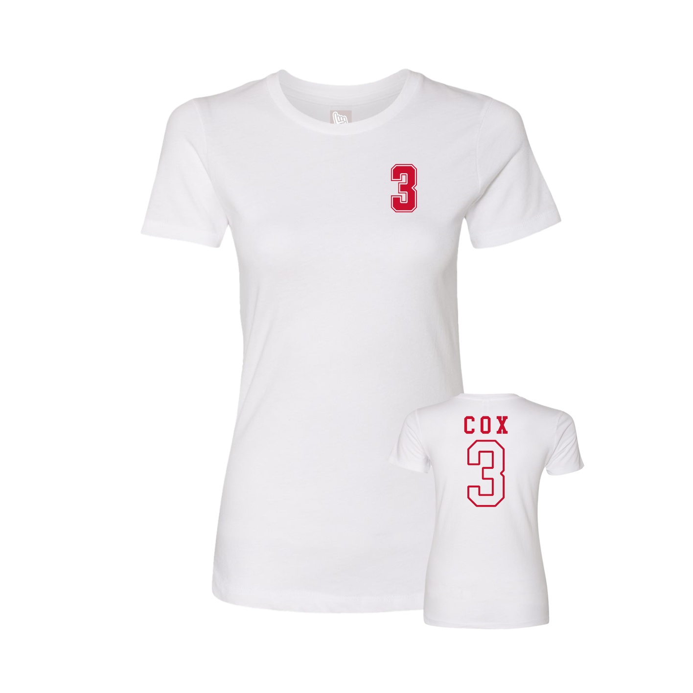 Womens Tee — Chest Back in White