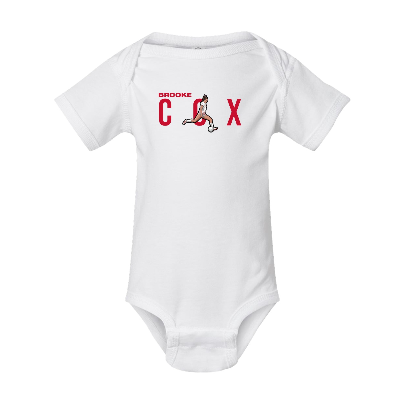 Baby Onesie — Player Name in White