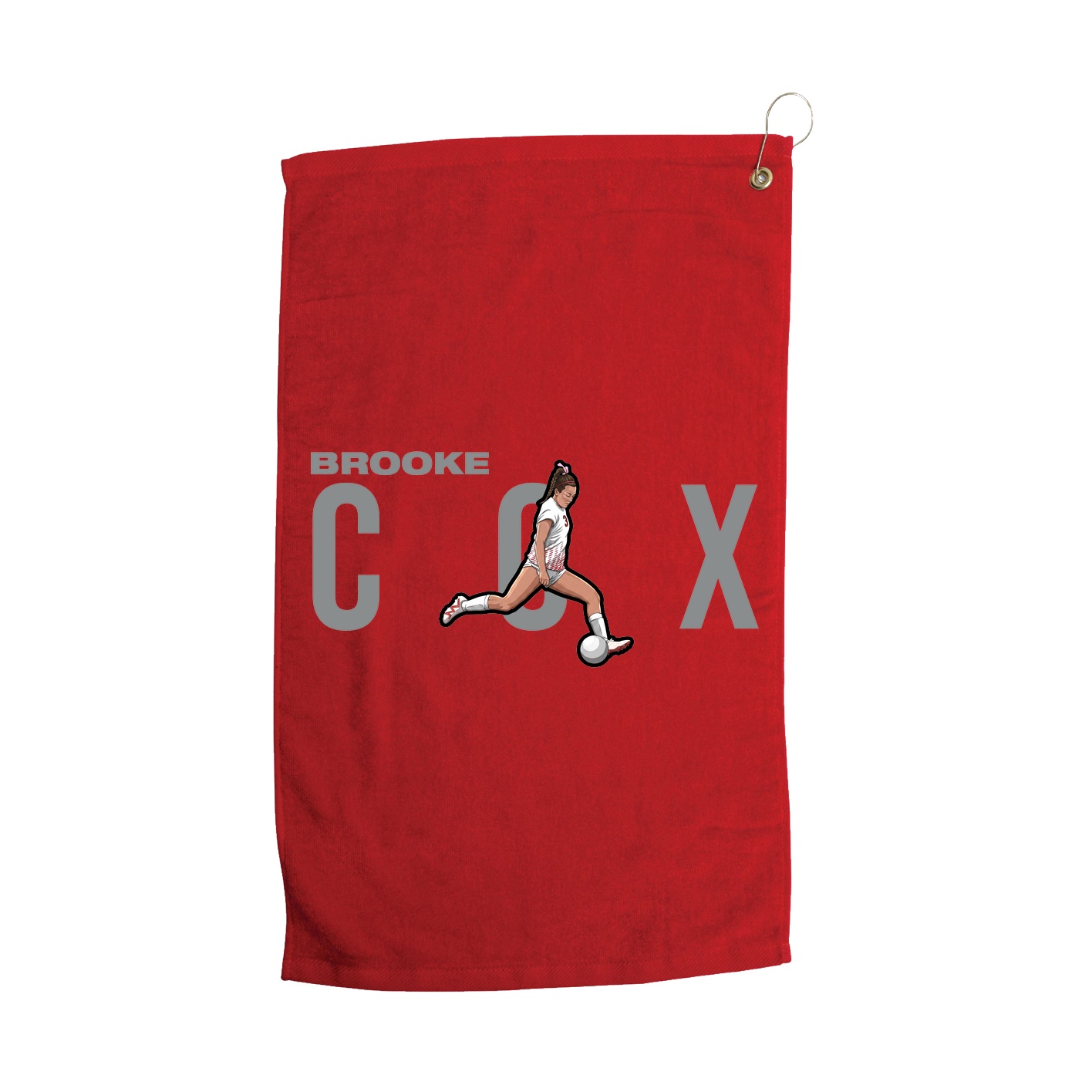 Golf Towel — Player Name in Red