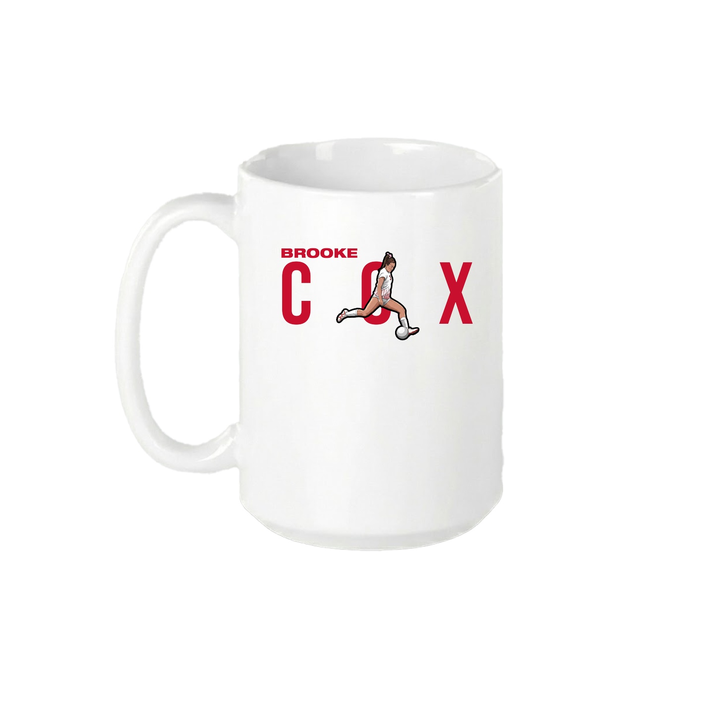 15oz Coffee Mug — Player Name in White