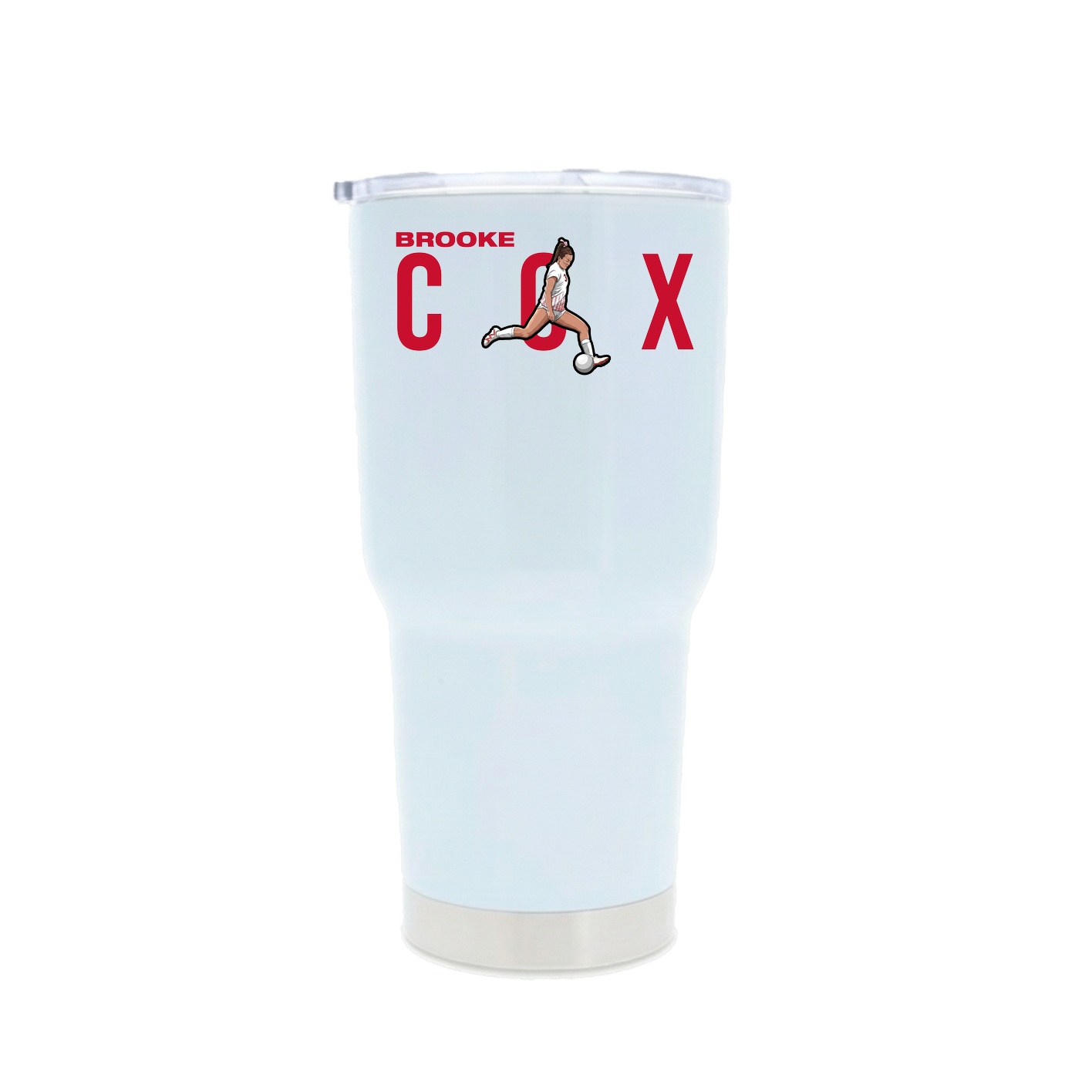 30oz Stainless Steel Tumbler — Player Name in White