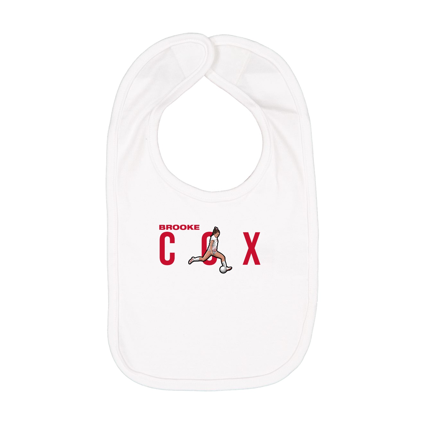 Infant Bib — Player Name in White