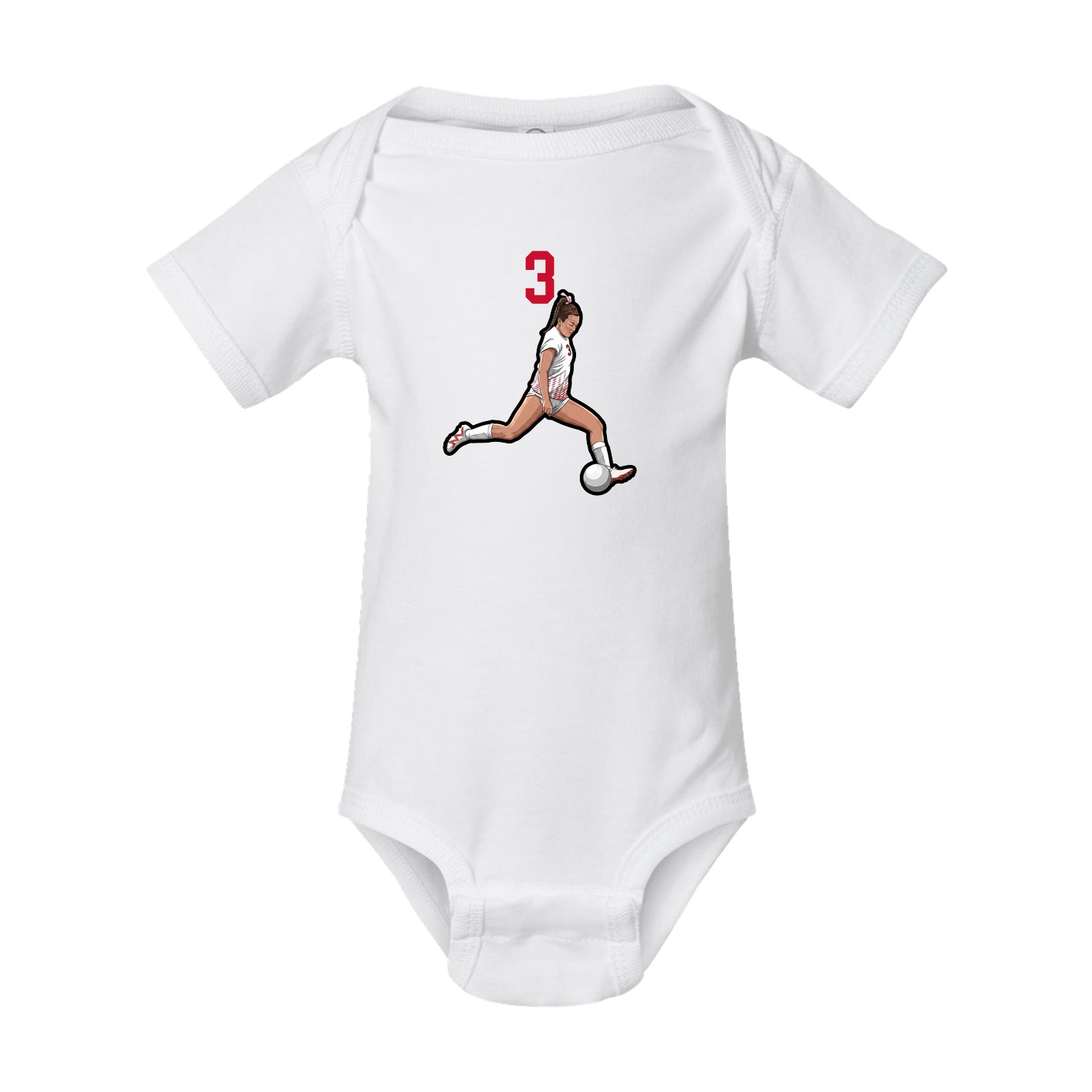 Baby Onesie — Number Top in White