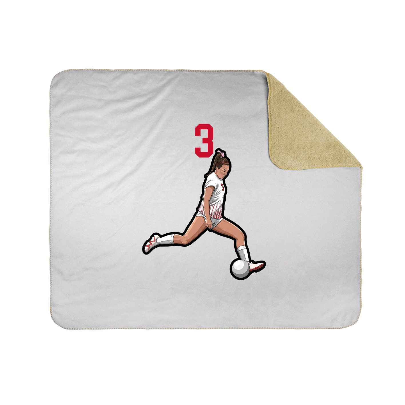 Throw Blanket — Number Top in White