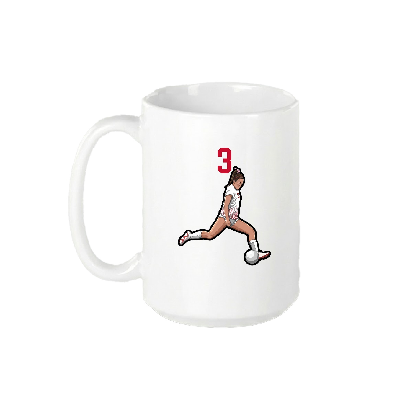 15oz Coffee Mug — Number Top in White