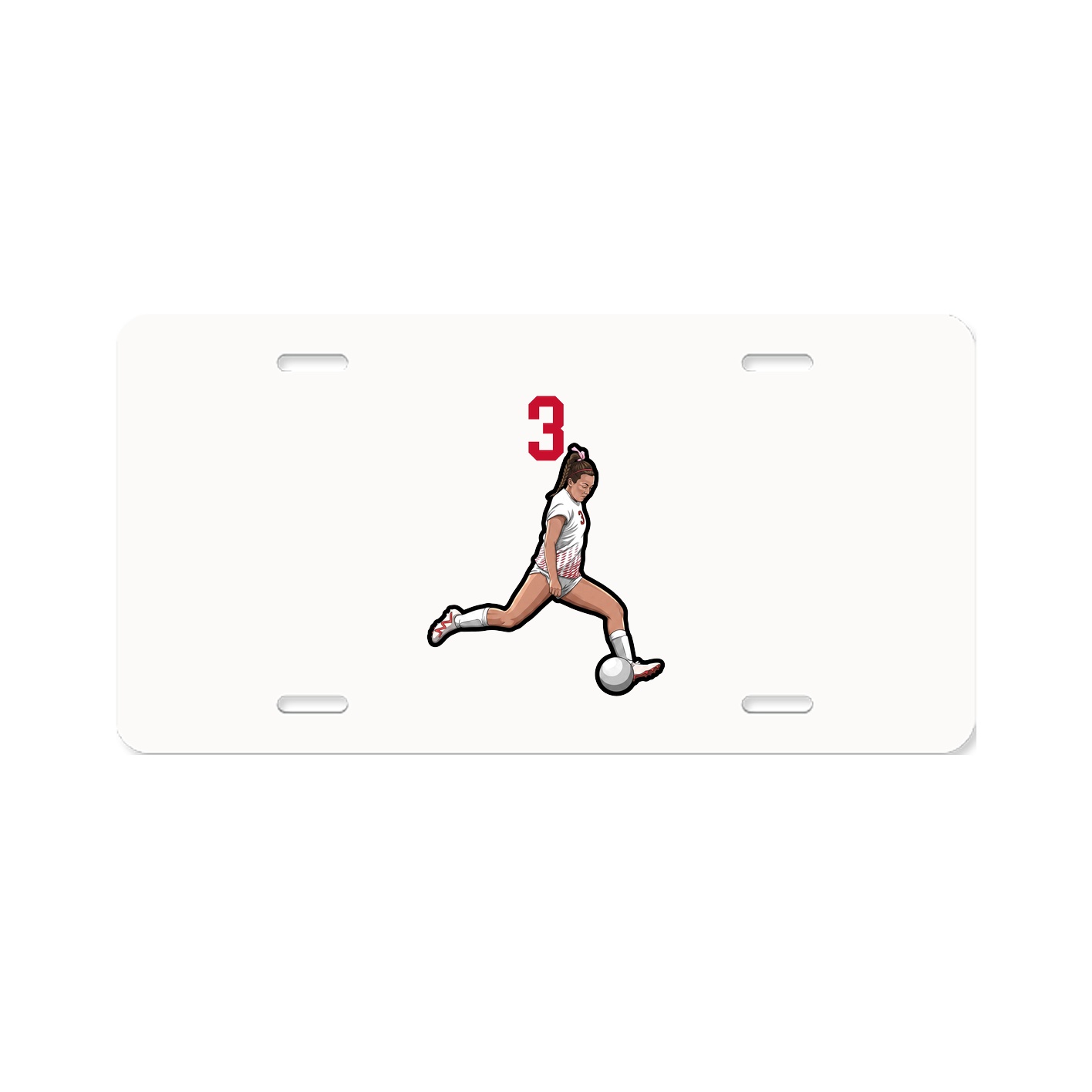 License Plate — Number Top in Classic