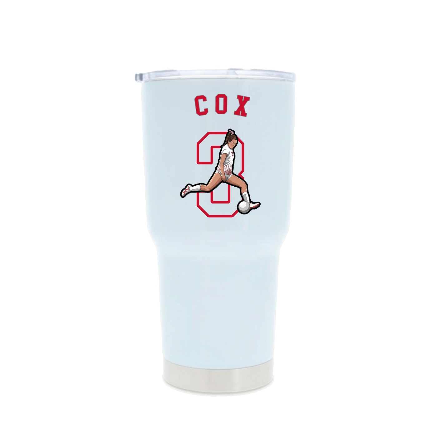 30oz Stainless Steel Tumbler — Shirsey Arch in White