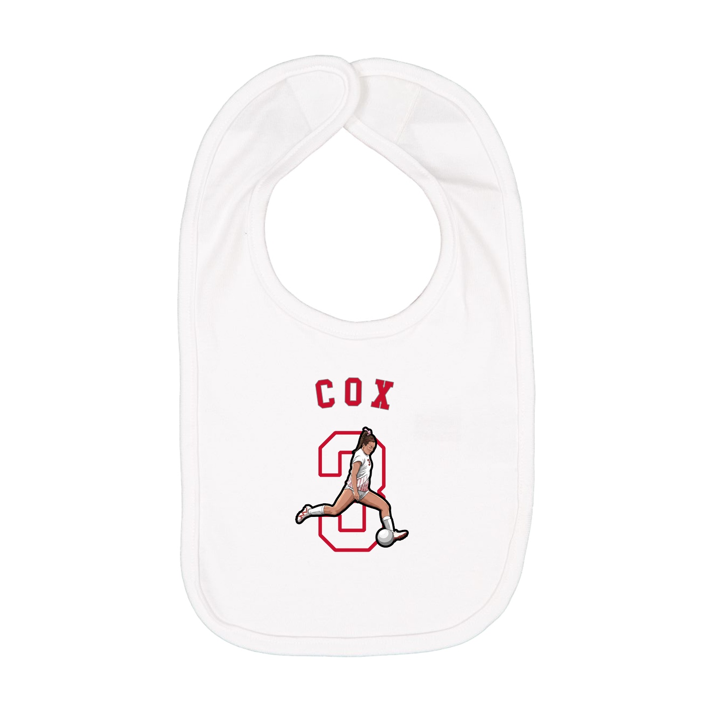 Infant Bib — Shirsey Arch in White