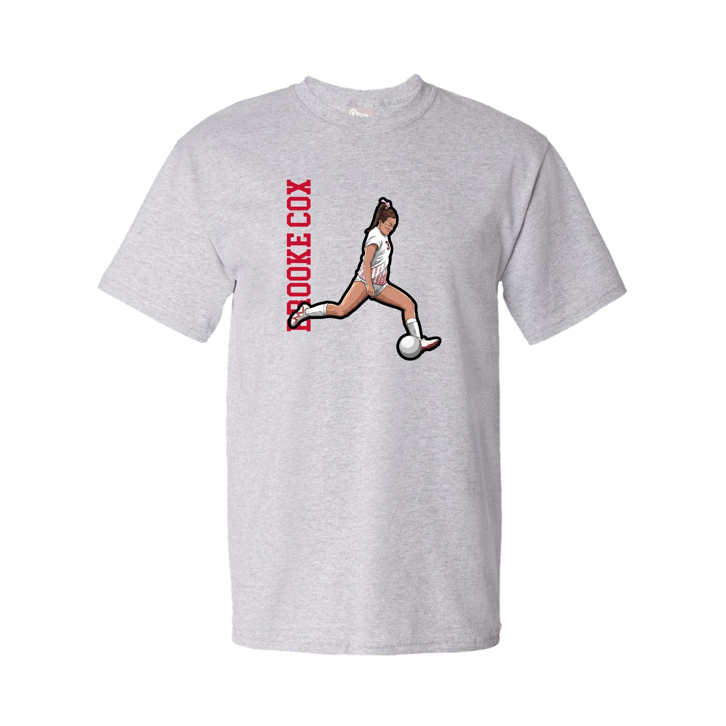 Tee — Name Vertical in Grey