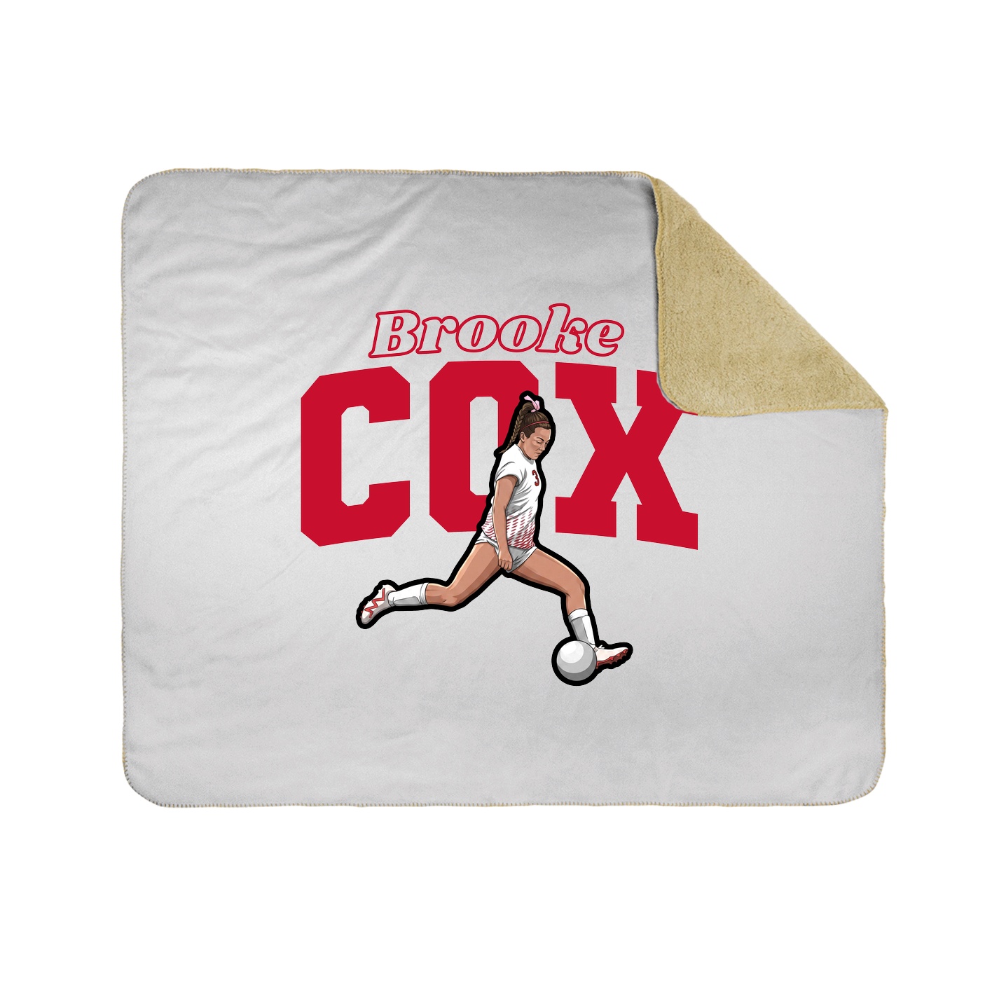 Throw Blanket — Name Arch in White
