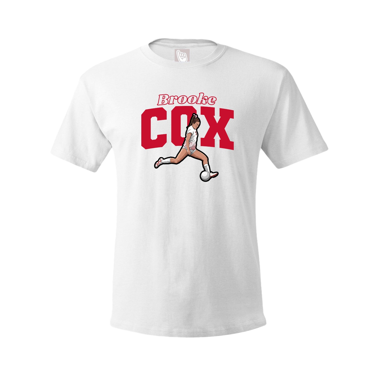 Youth Tee — Name Arch in White