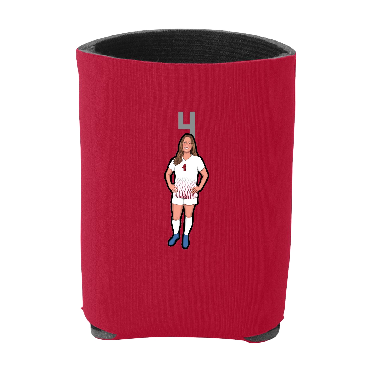 Can Holder — Number Top in Red