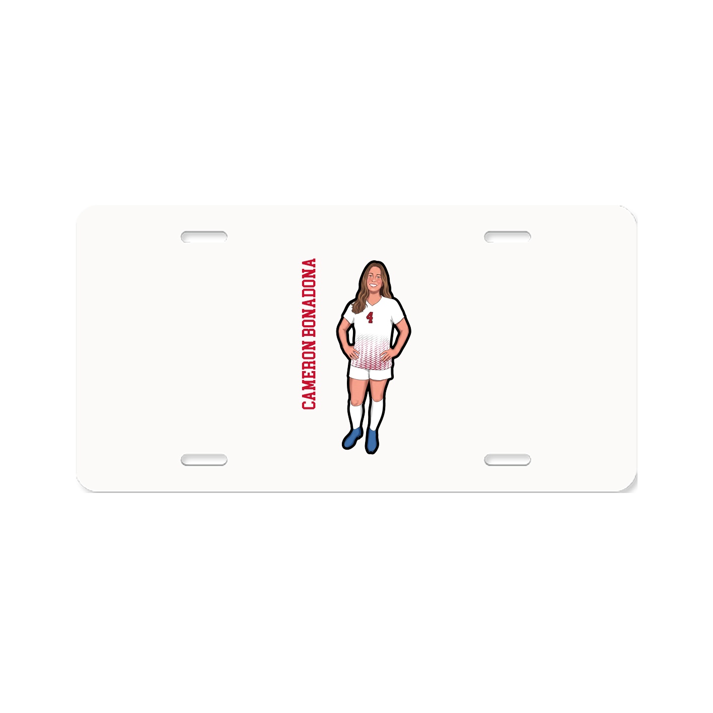 License Plate — Name Vertical in Classic