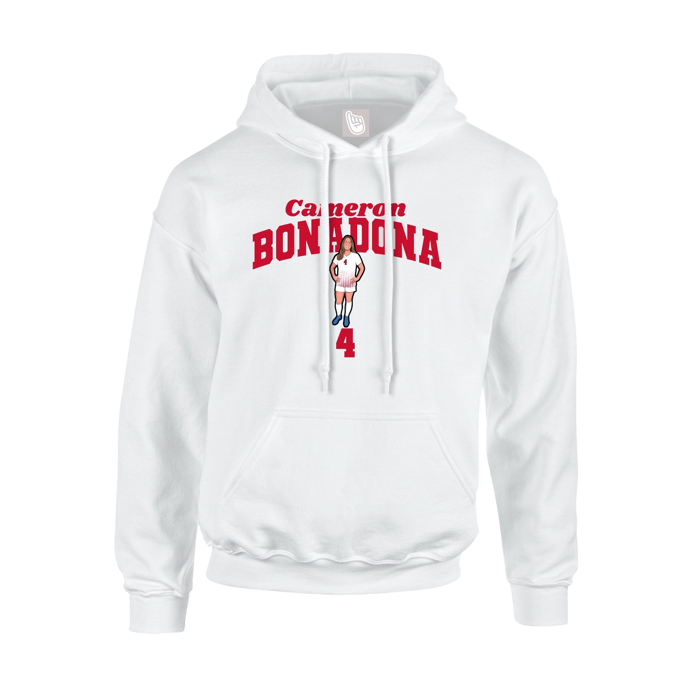 Hoodie — Signature Arch in White