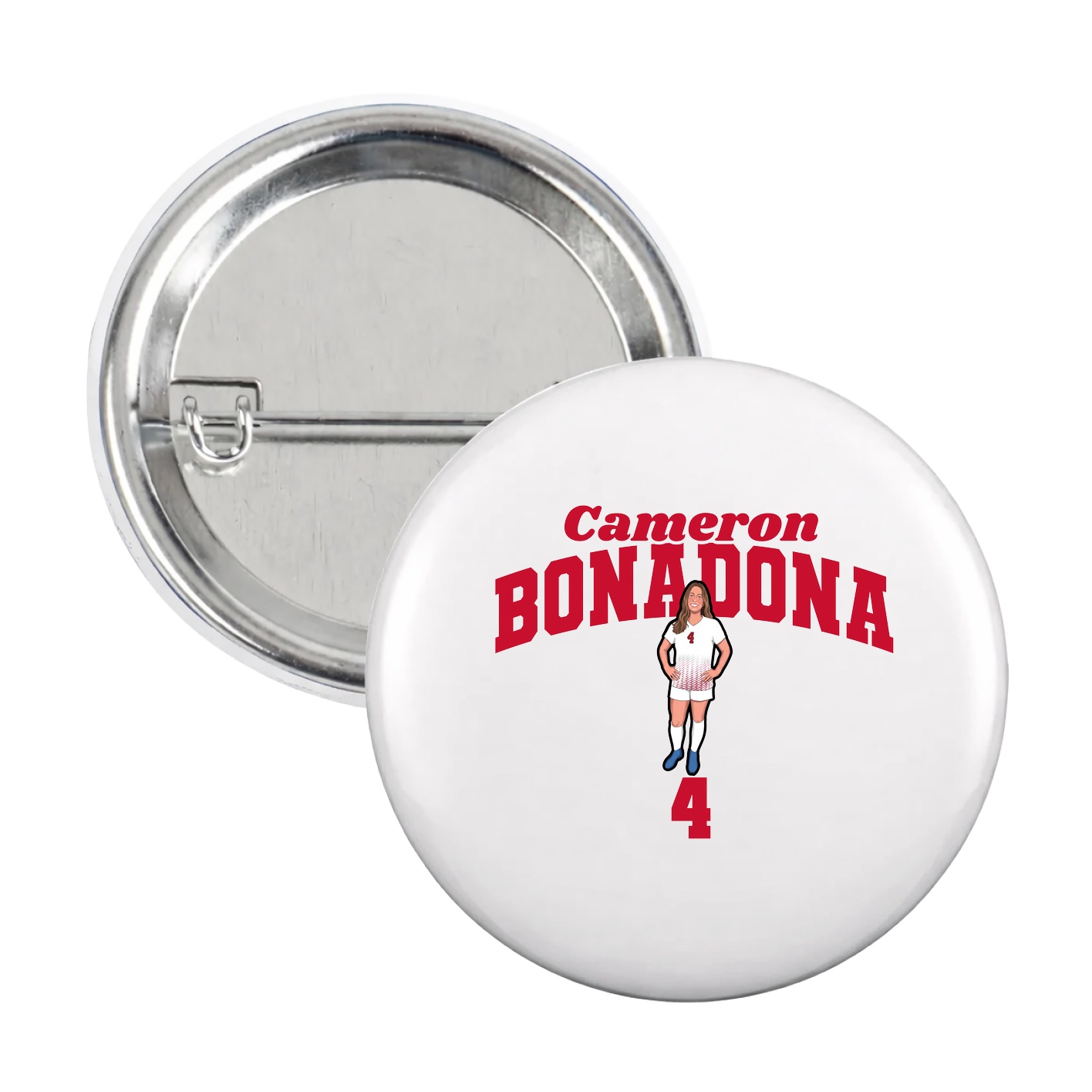 Game Day Button — Signature Arch in White