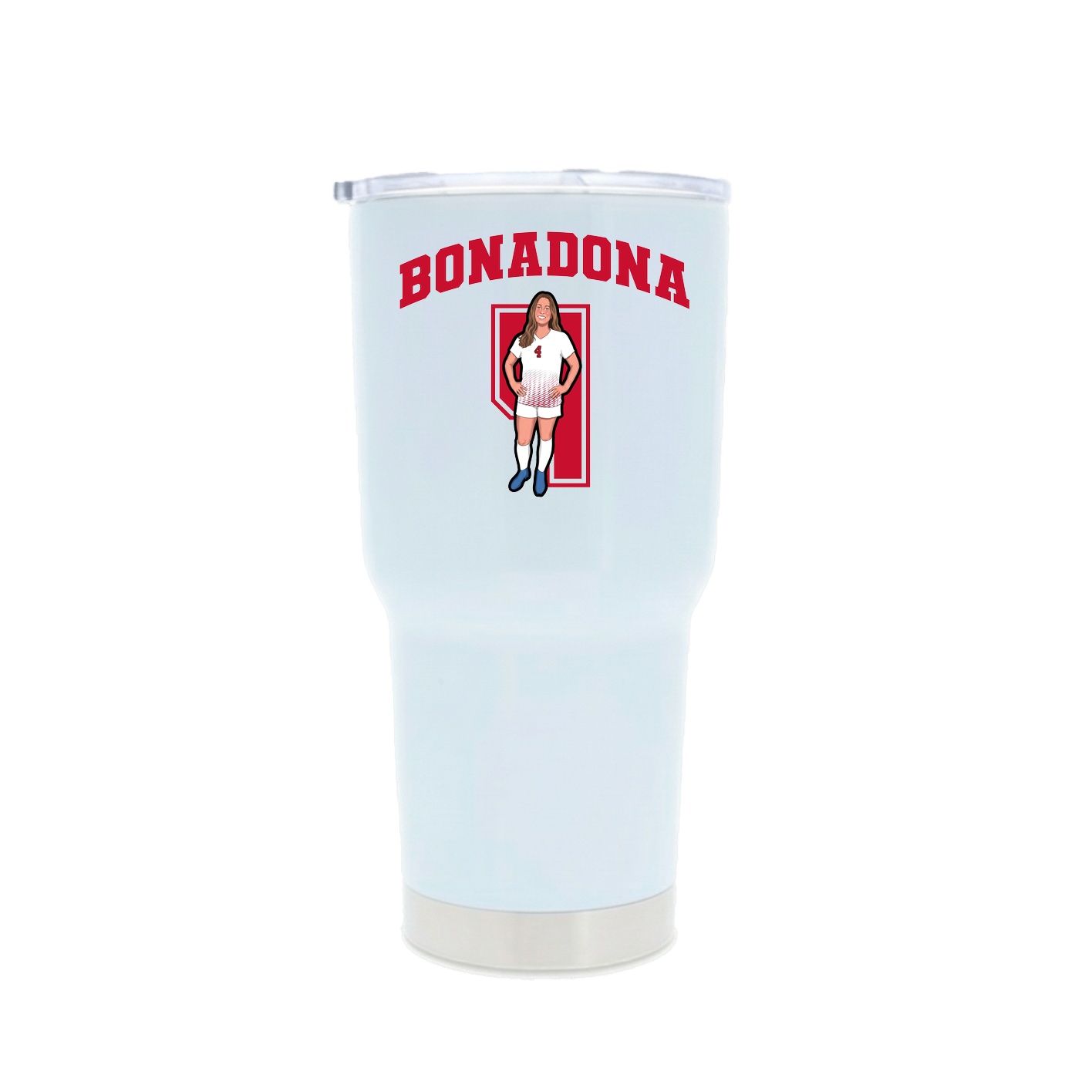 30oz Stainless Steel Tumbler — Number in White