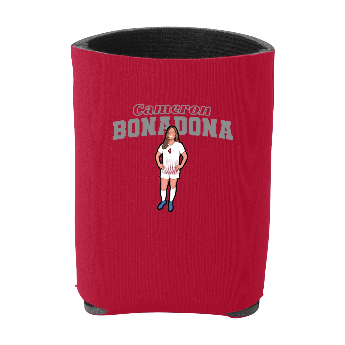Can Holder — Name Arch in Red