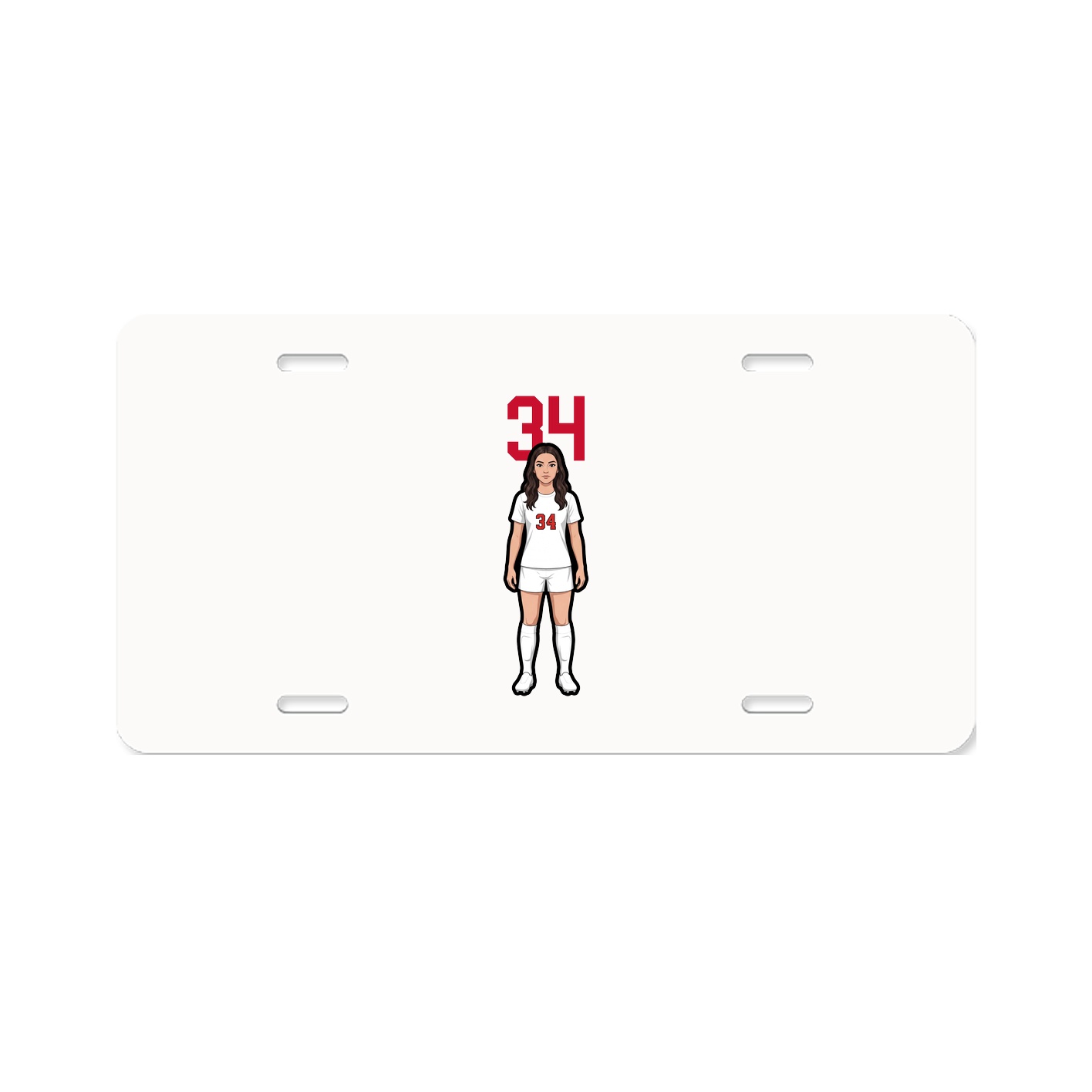 License Plate — Number Top in Classic
