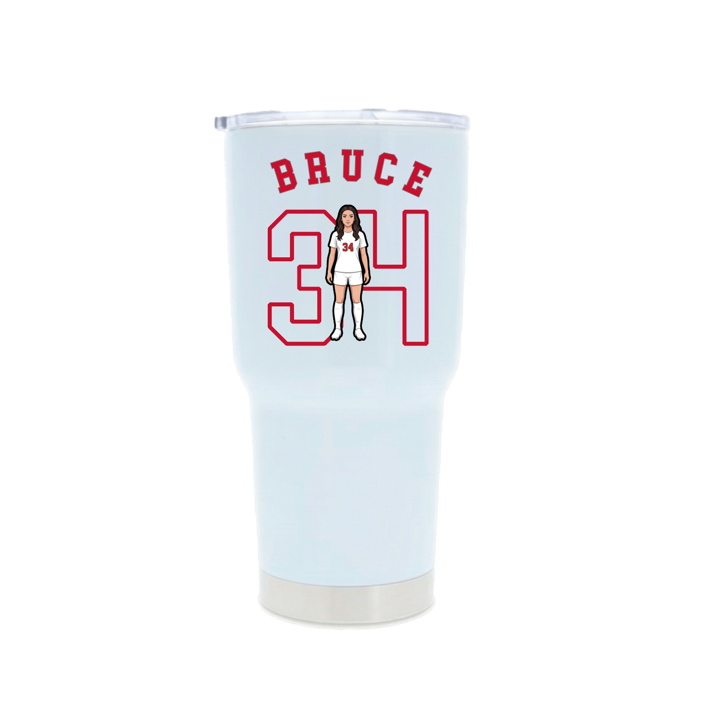 30oz Stainless Steel Tumbler — Shirsey Arch in White
