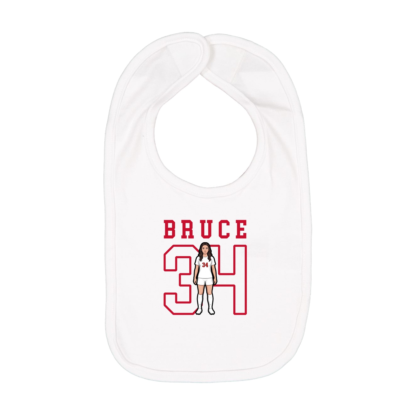 Infant Bib — Shirsey in White