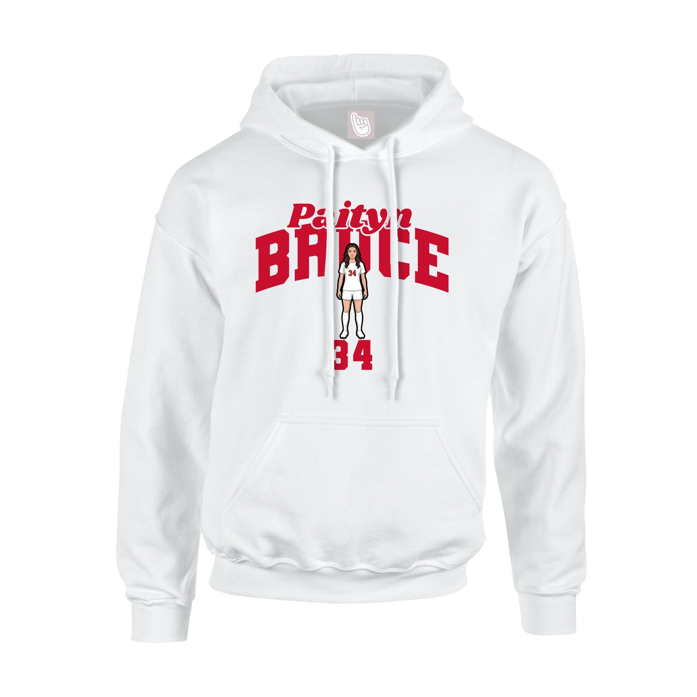 Hoodie — Signature Arch in White