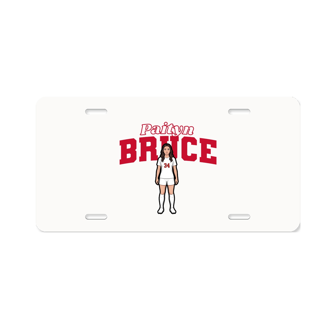 License Plate — Name Arch in Classic