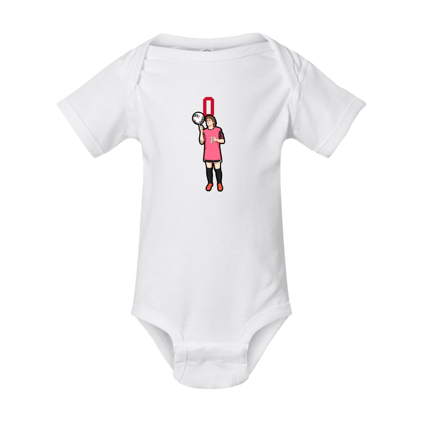 Baby Onesie — Number Top in White
