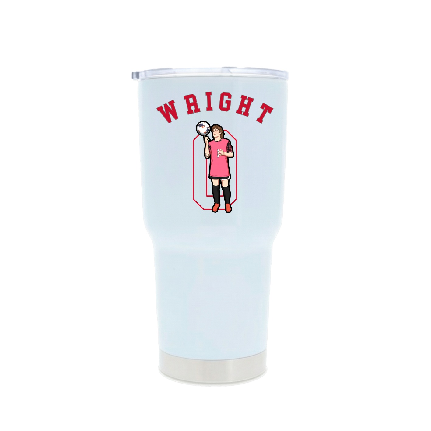 30oz Stainless Steel Tumbler — Shirsey Arch in White