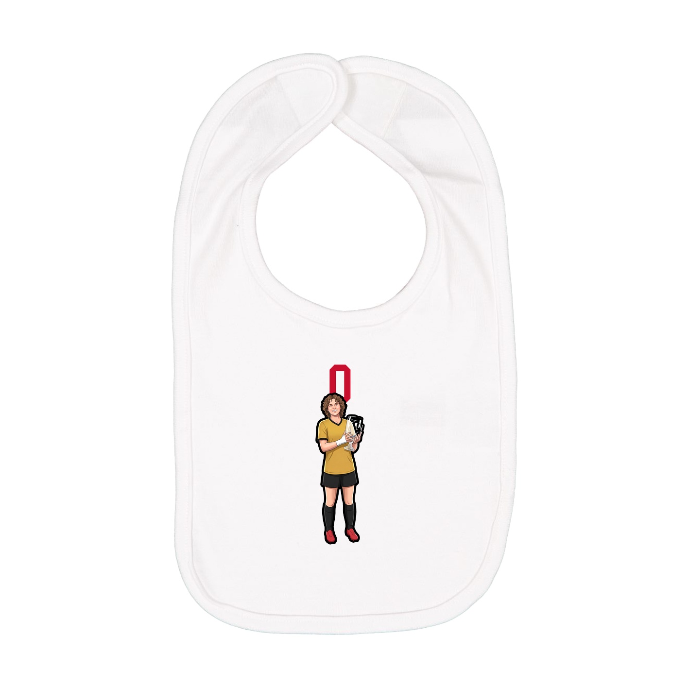 Infant Bib — Number Top in White