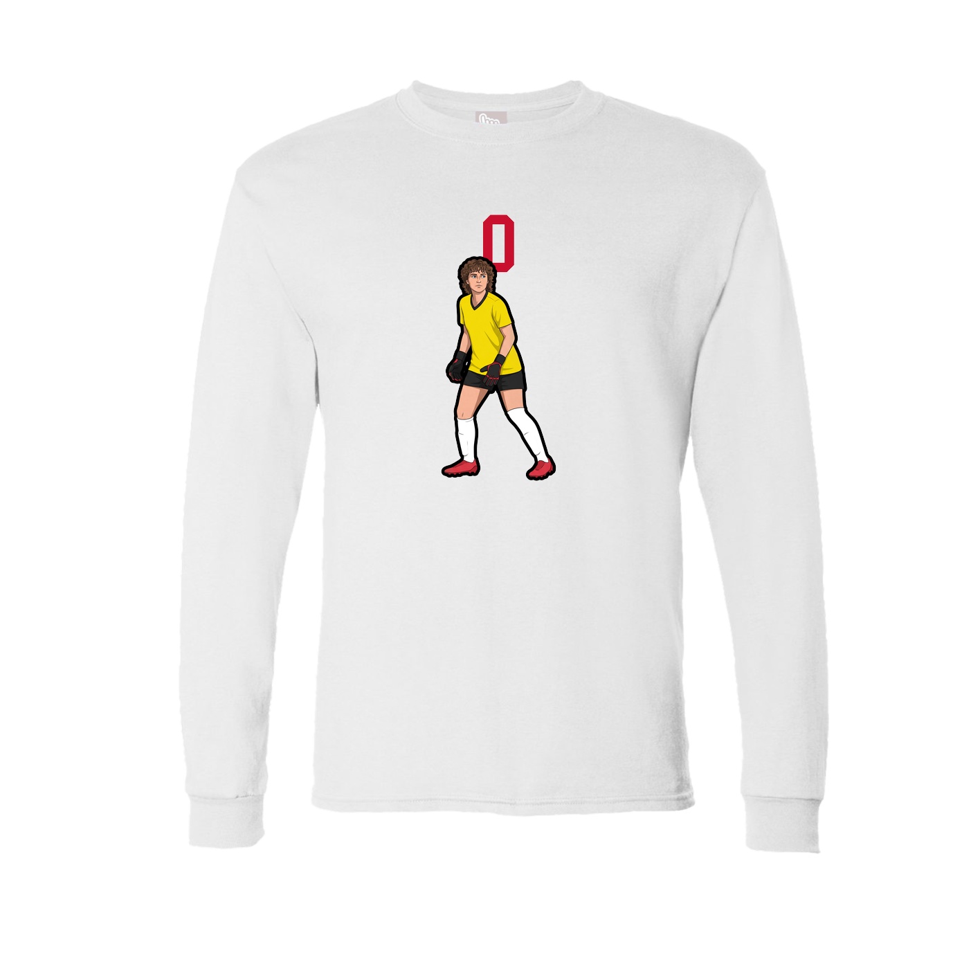 Long Sleeve Tee — Number Top in White